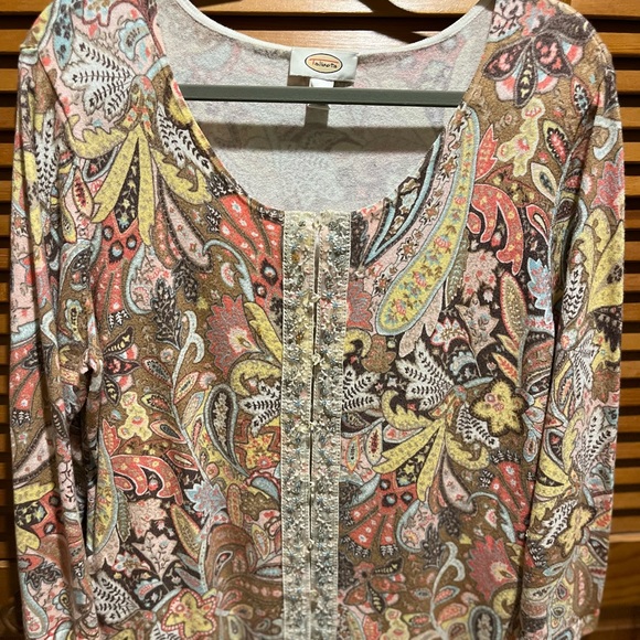 Talbots Tops - 06. WOMENS TALBOTS XL DETAIL TOP